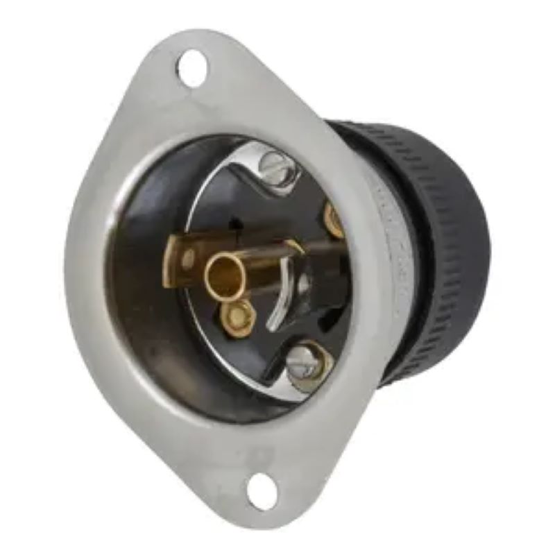 Hubbell HBL7551 Twist-Lock Midget Flanged Inlet 15A/125V NEMA ML-2P