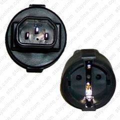 Câble Adaptateur Secteur Nanocable - C14 Mâle Vers CEE7 Femelle 25cm - Noir