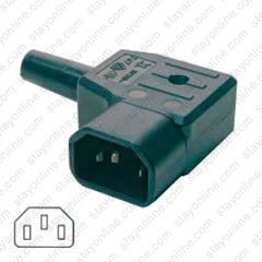 Spina Tripolare C14 VDE IEC 60320 &ndash; 10A &ndash; Modello PC-116, Marca BULGIN, Nuova