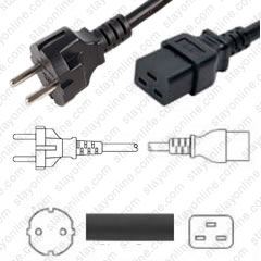 その他 Te3 Japan JIS8303 Male Plug to IEC320 C19 Connector 3.0 Meters / 10