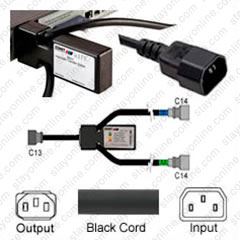 Zonit uATS1-HV-C14-6 ATS Input 2xC14 Plug 6 Feet Cords to Output C13