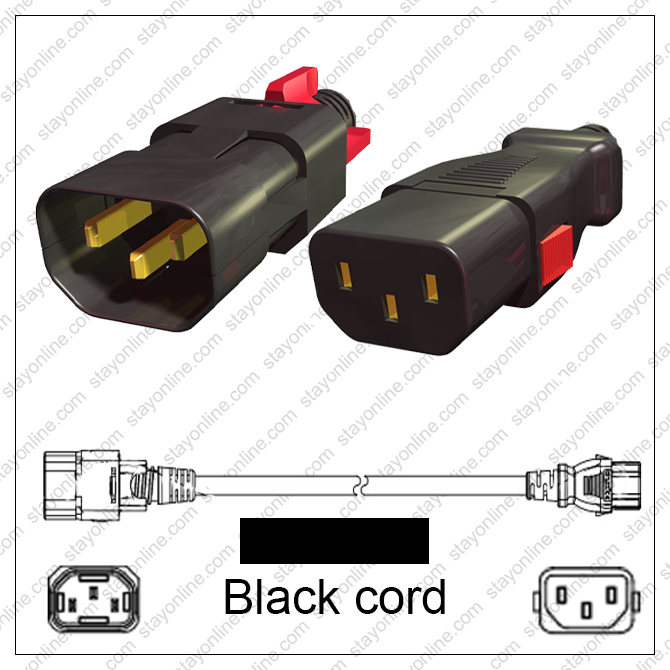 IEC 60320 C14 to C13 Cords - Z-Lock