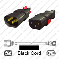 コードレット IEC320 C20 Male Plug to C19 Connector Z-LOCK 2.0 Meters