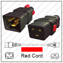 コードレット IEC320 C20 Male Plug to C19 Connector Z-LOCK 2.0 Meters